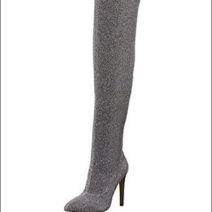 Fix Mia Pointed Thigh high Women Boot Pewter 8